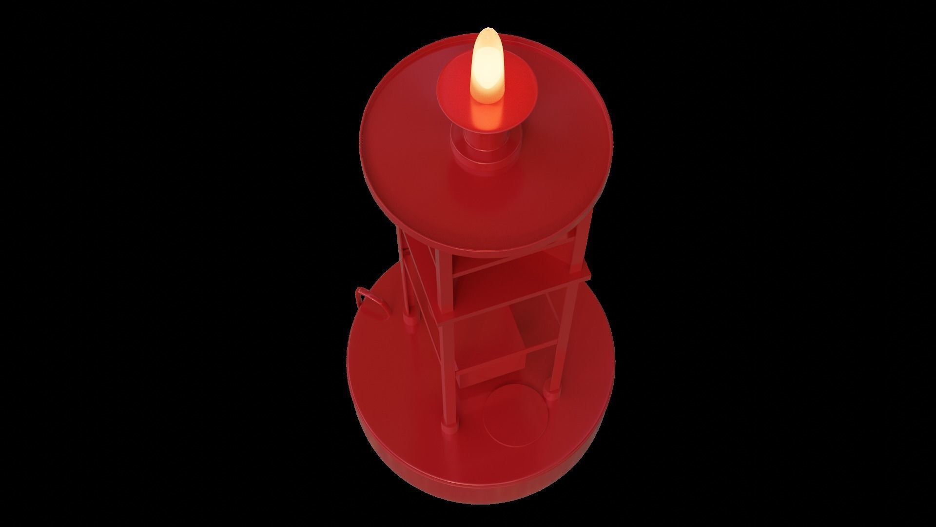 Vintage Light Ocean Buoy  Low-poly 3D model_20