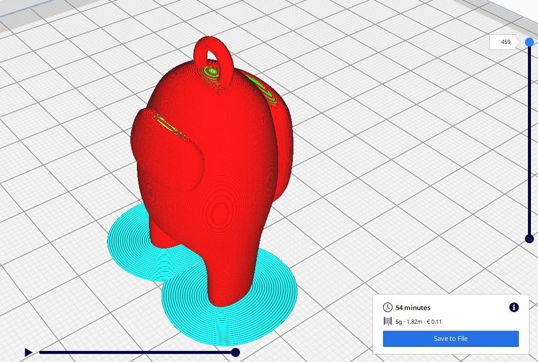 among us key ring 3D print model_5