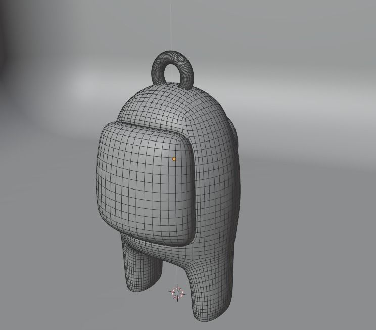 among us key ring 3D print model_16