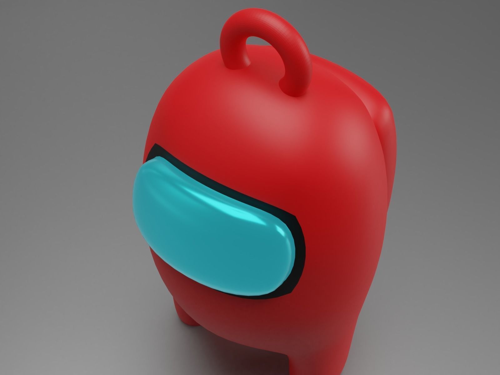 among us key ring 3D print model_2