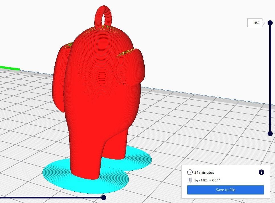 among us key ring 3D print model_13