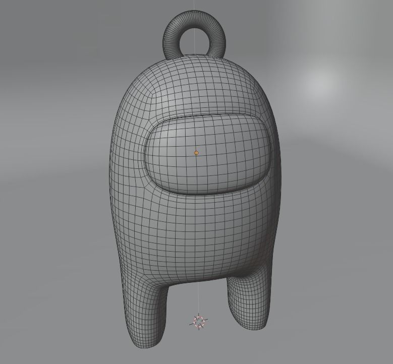 among us key ring 3D print model_15