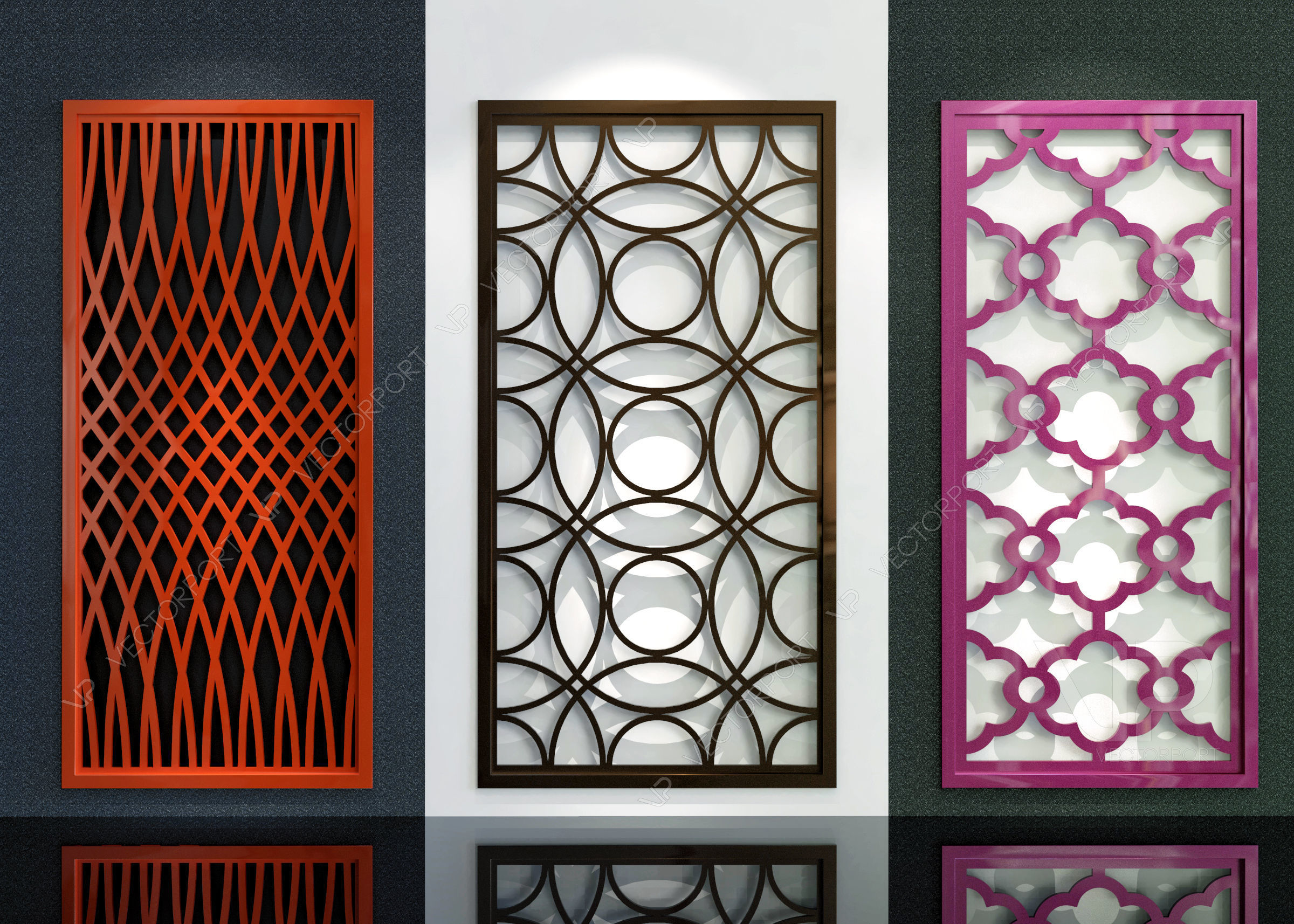 29 3D Decorative wall panels - screen SET 087 3D model_1