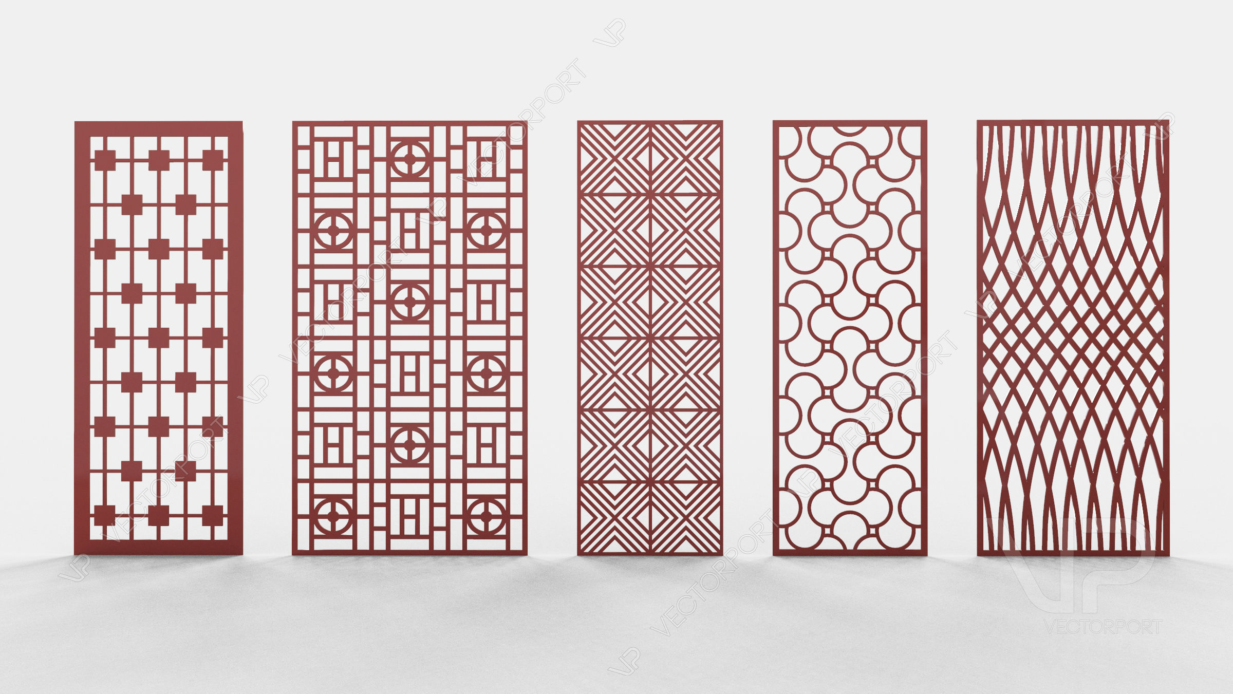 29 3D Decorative wall panels - screen SET 087 3D model_3