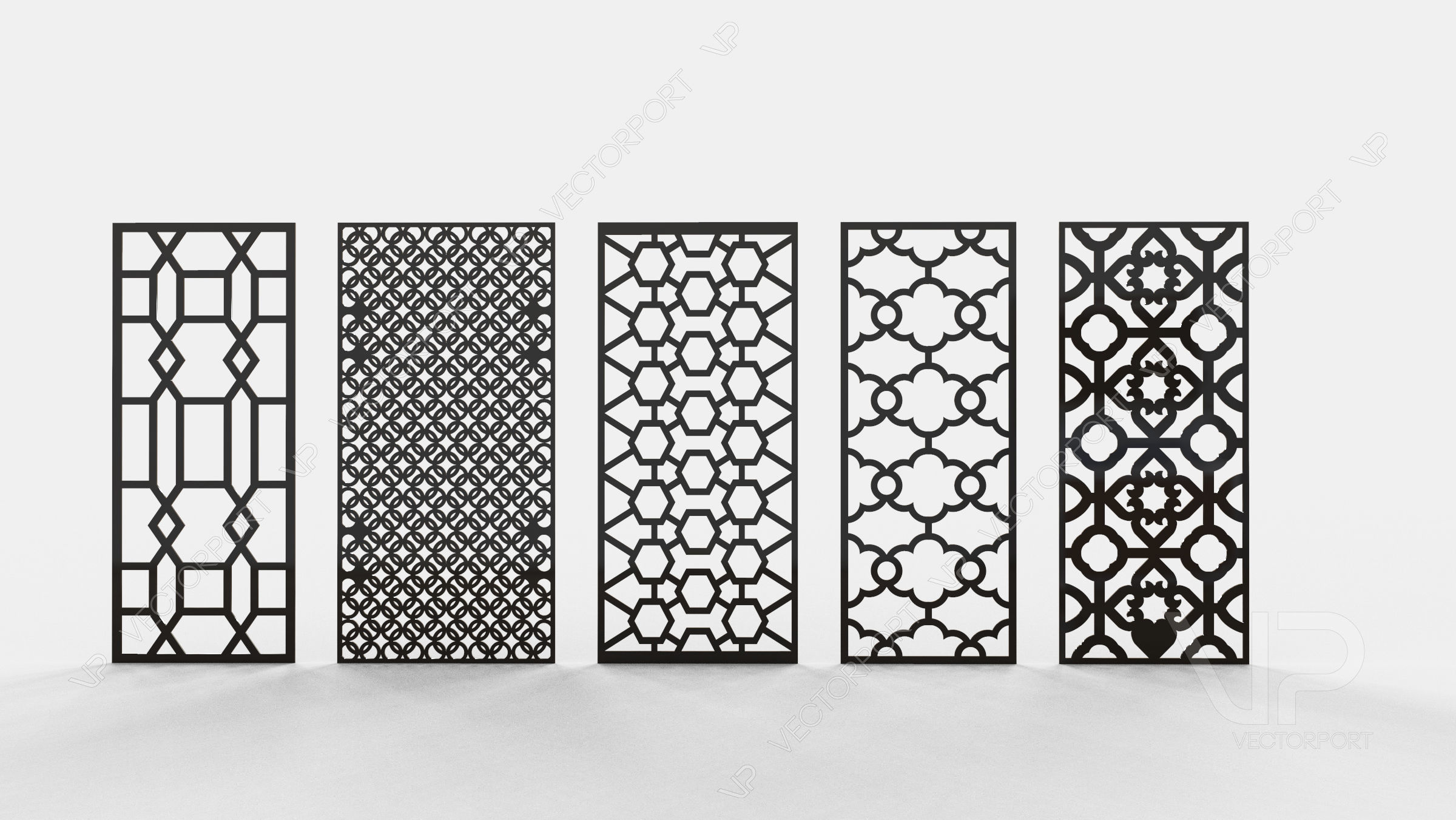 32 3D Decorative wall panels - screen SET 088 3D model_8