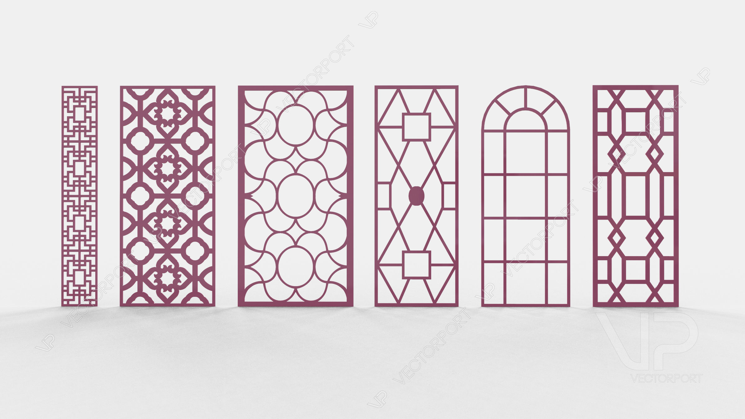 32 3D Decorative wall panels - screen SET 088 3D model_7