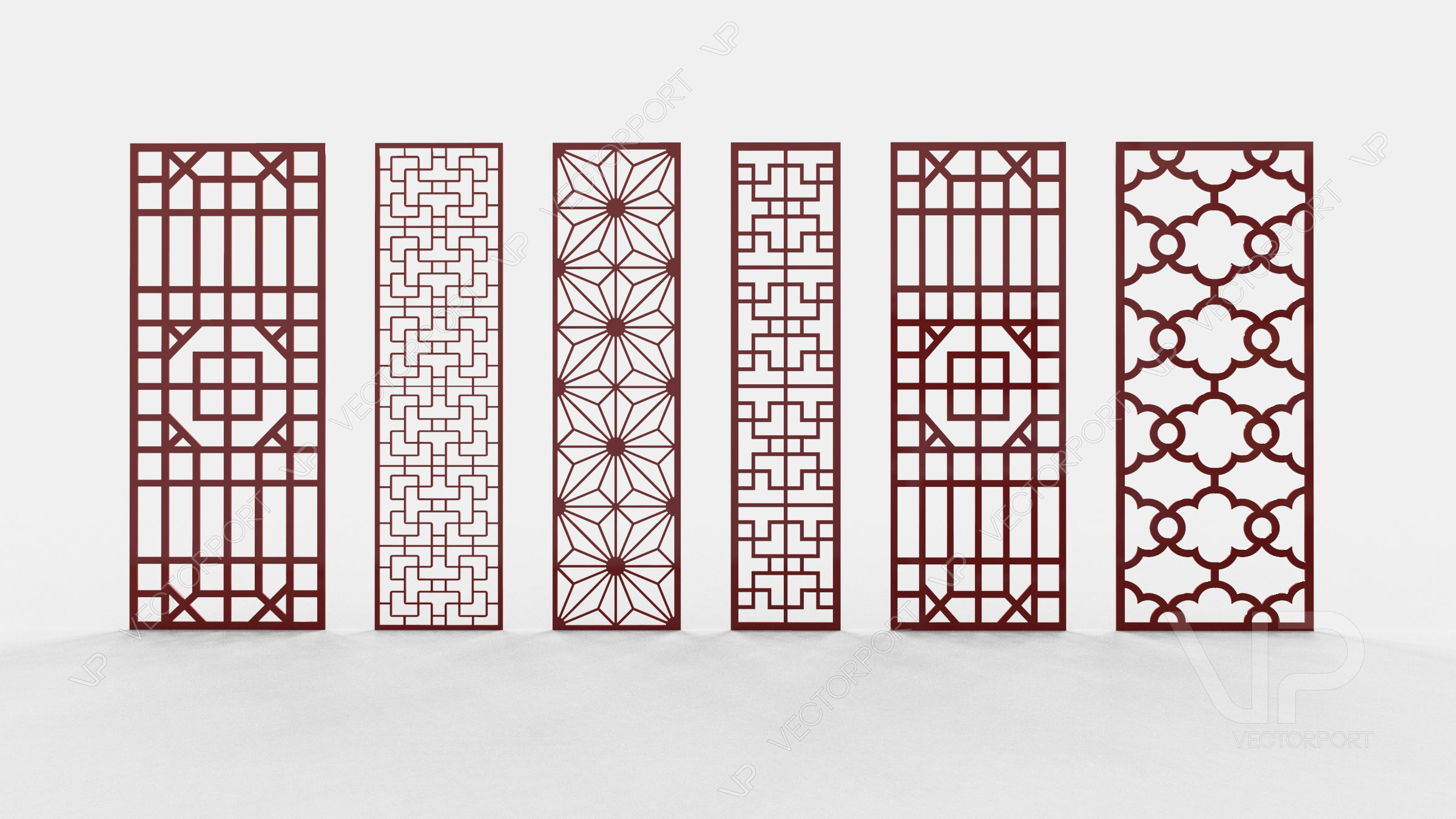 32 3D Decorative wall panels - screen SET 088 3D model_6