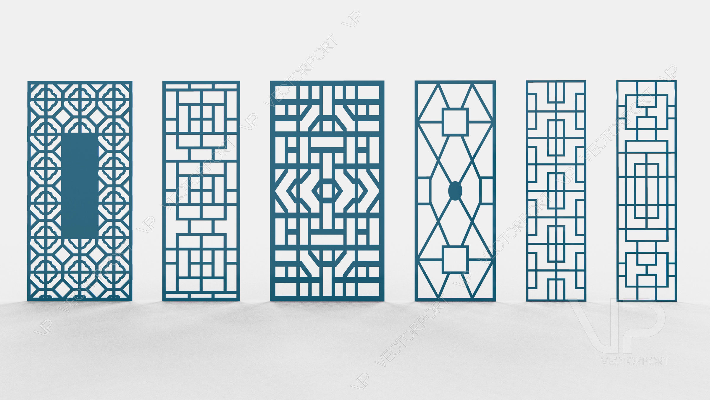 32 3D Decorative wall panels - screen SET 088 3D model_4