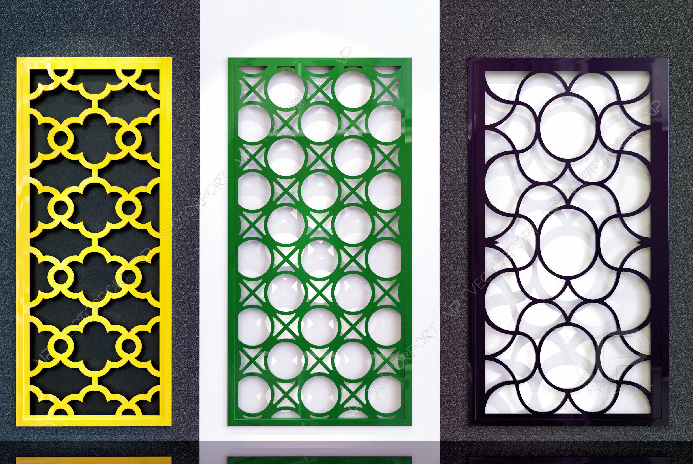 32 3D Decorative wall panels - screen SET 088 3D model_1