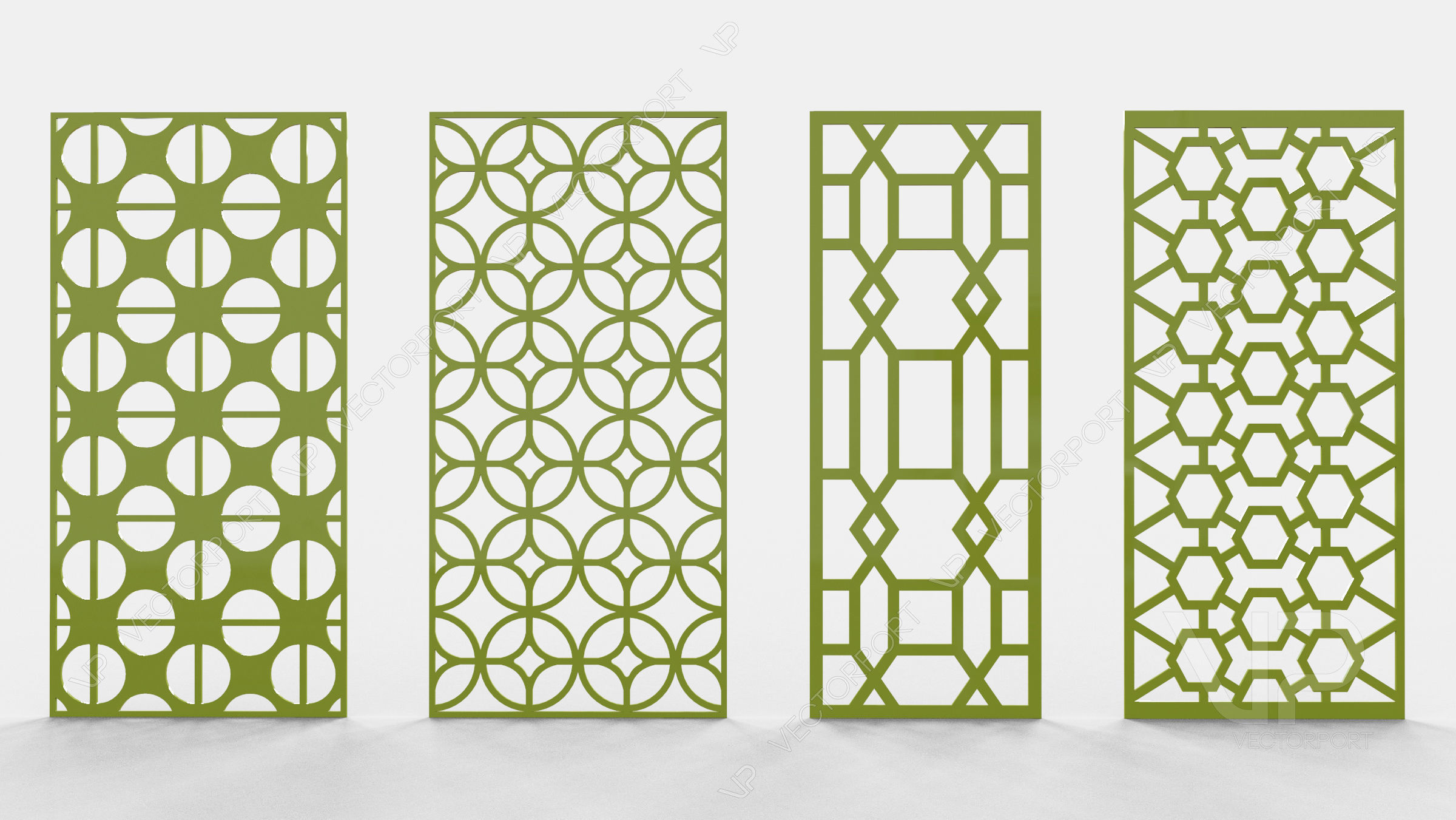 32 3D Decorative wall panels - screen SET 088 3D model_5