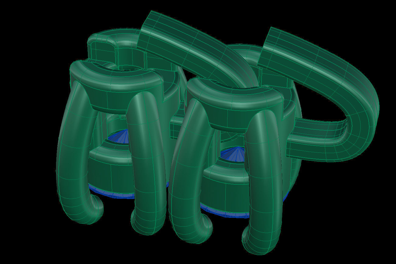 Riviera Bracelet Round Gems 2 mm 3D print model_18