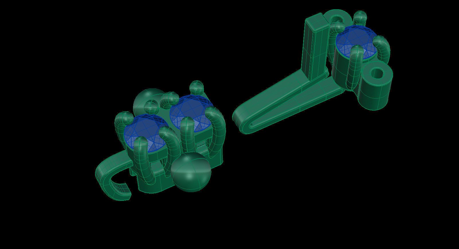 Riviera Bracelet Round Gems 2 mm 3D print model_15