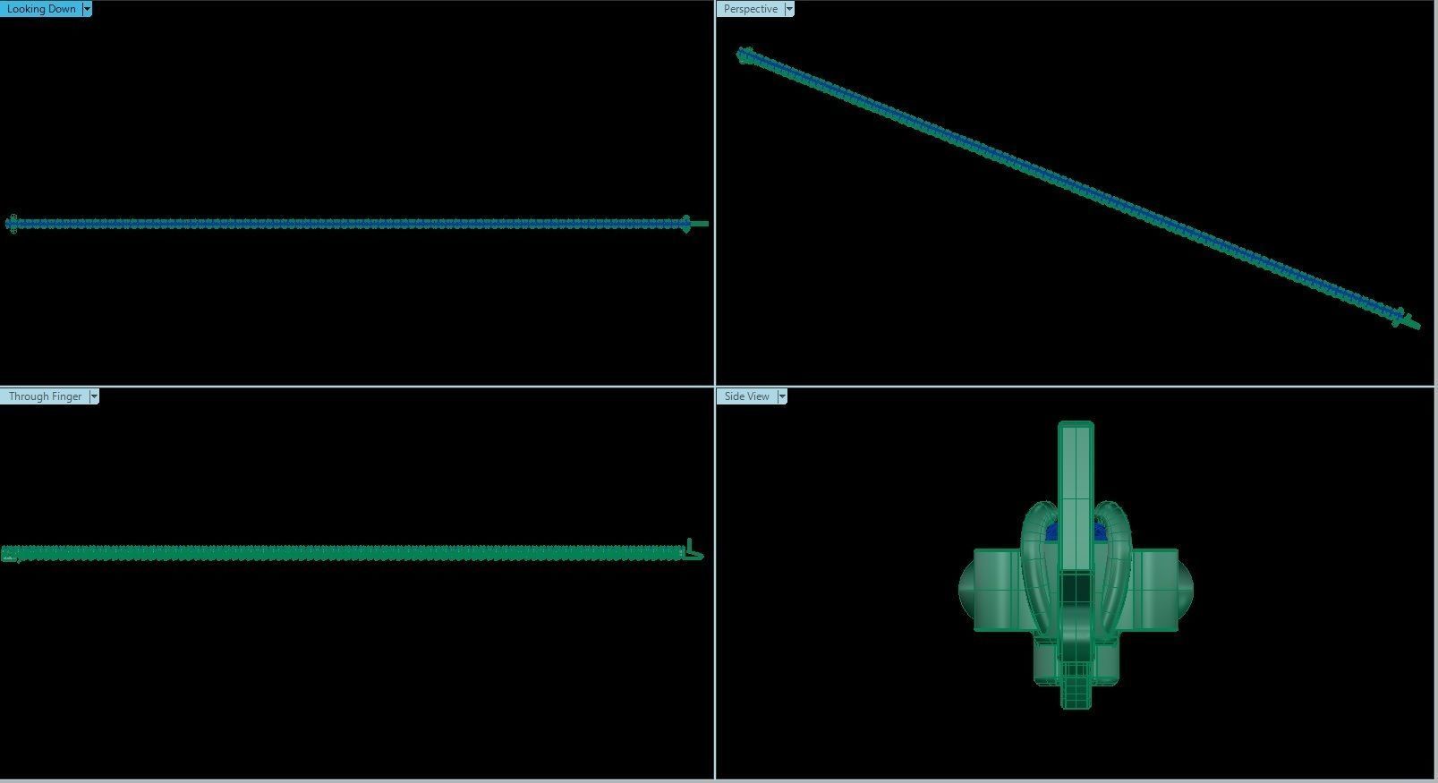 Riviera Bracelet Round Gems 2 mm 3D print model_1