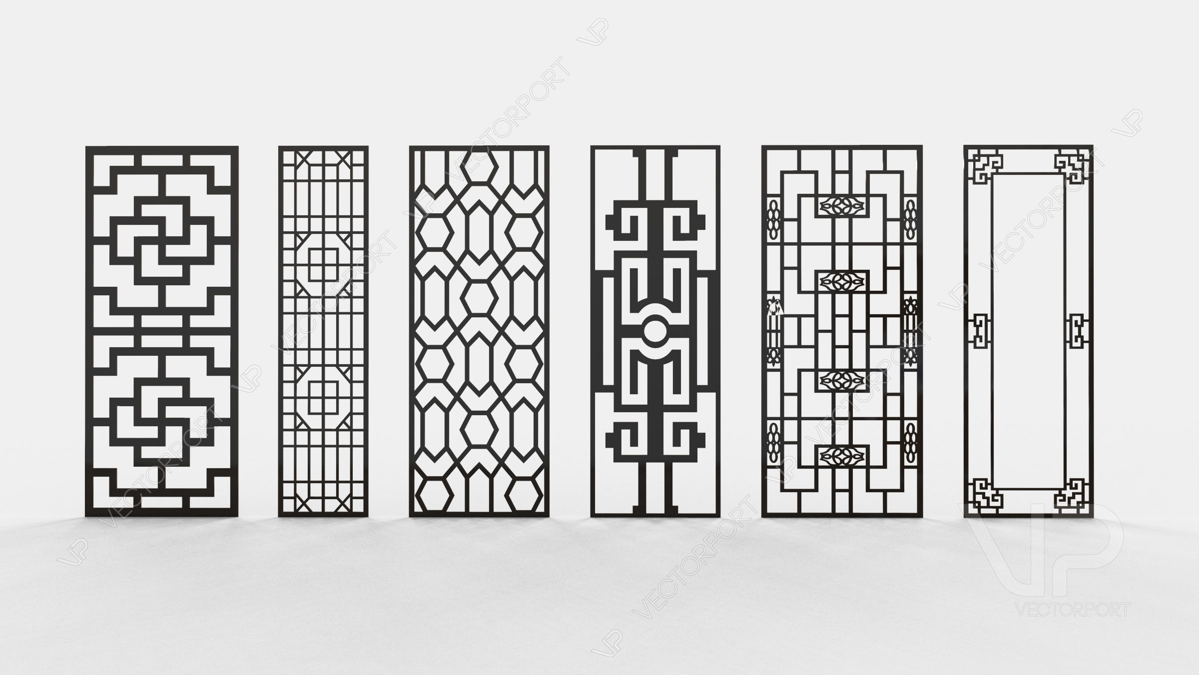 35 3D Decorative wall panels - screen SET 089 3D model_8