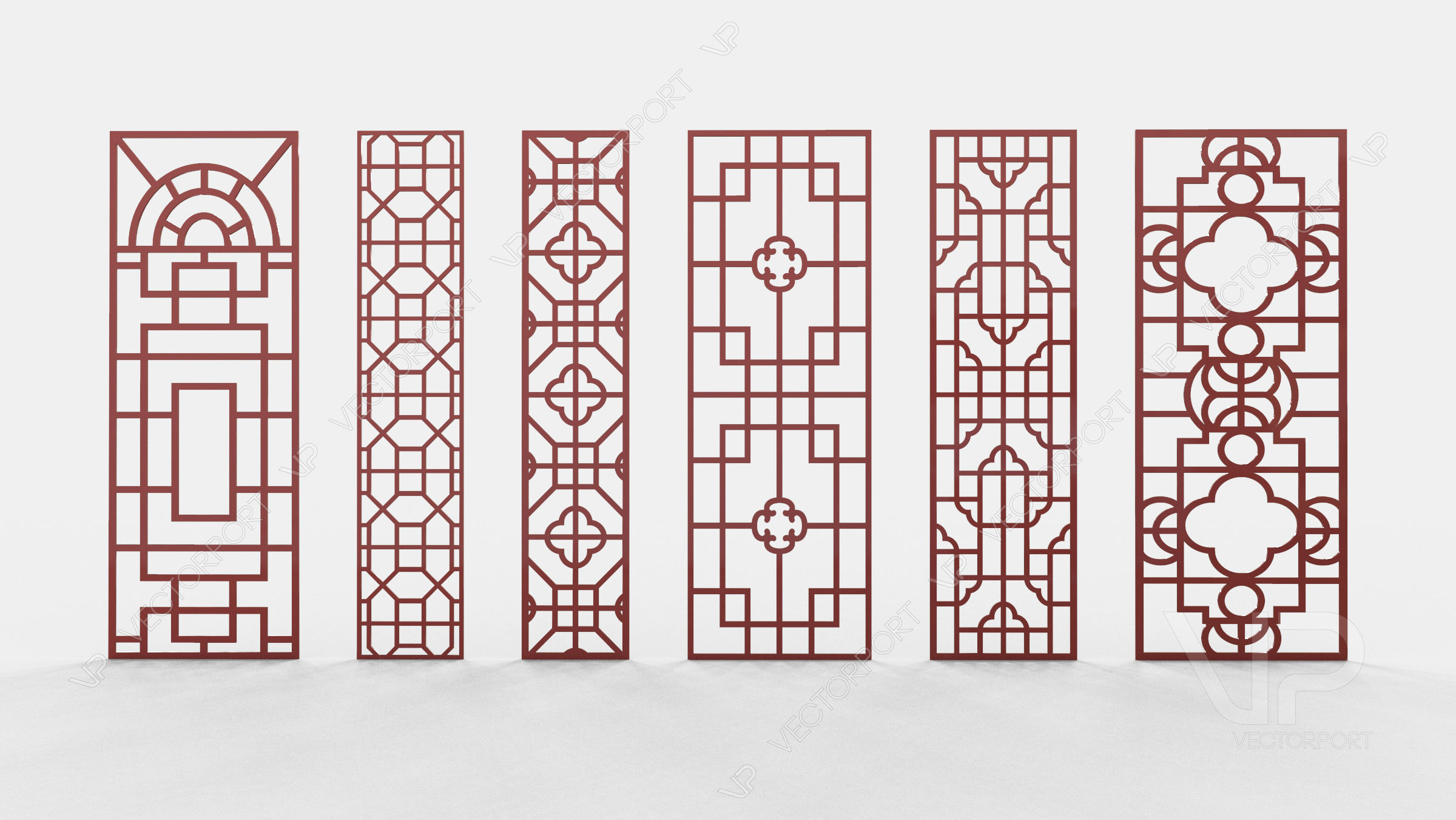 35 3D Decorative wall panels - screen SET 089 3D model_5