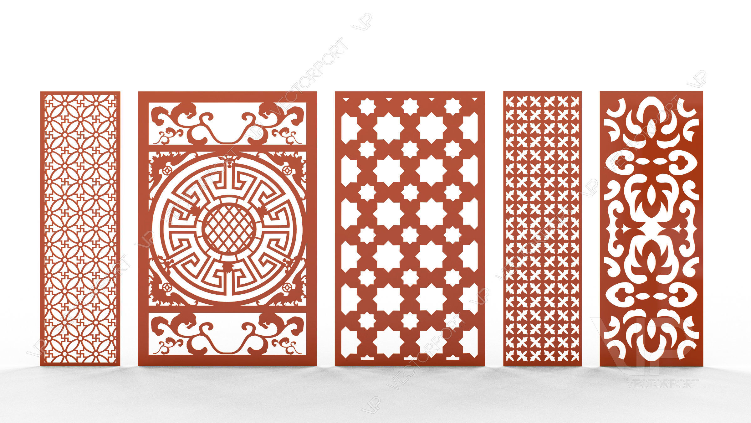 30 3D Decorative wall panels - screen SET 092 3D model_3