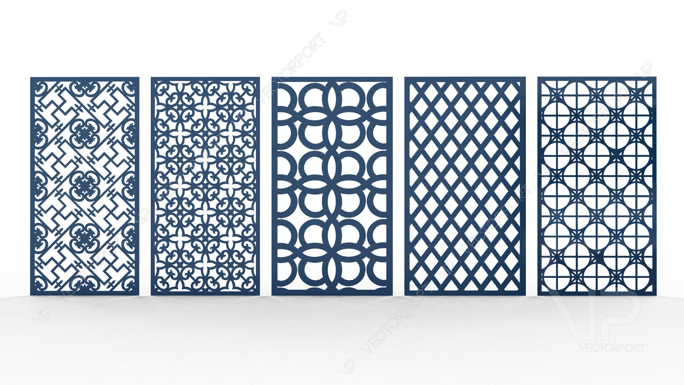 30 3D Decorative wall panels - screen SET 092 3D model_5