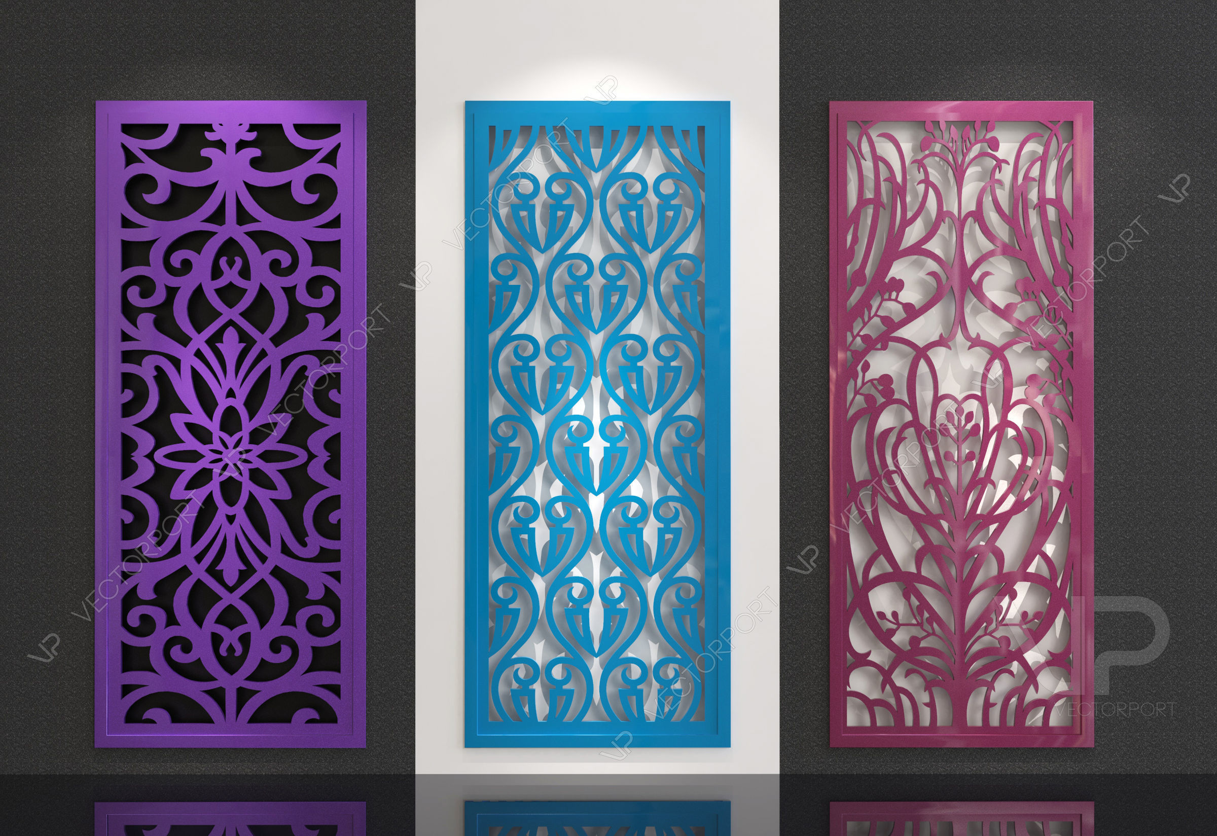 35 3D Decorative wall panels - screen SET 093 3D model_2