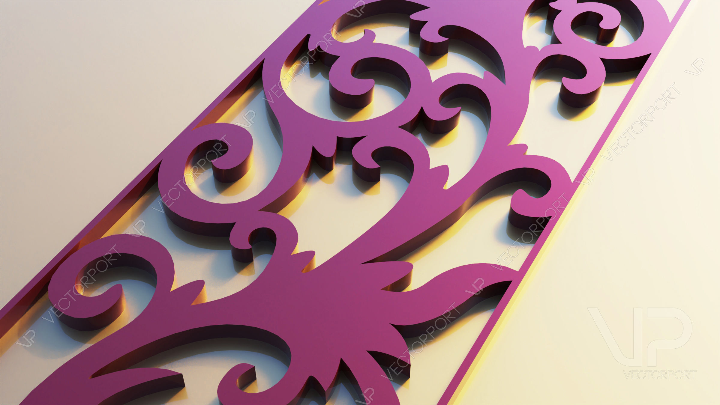 32 3D Decorative wall panels - screen SET 095 3D model_2