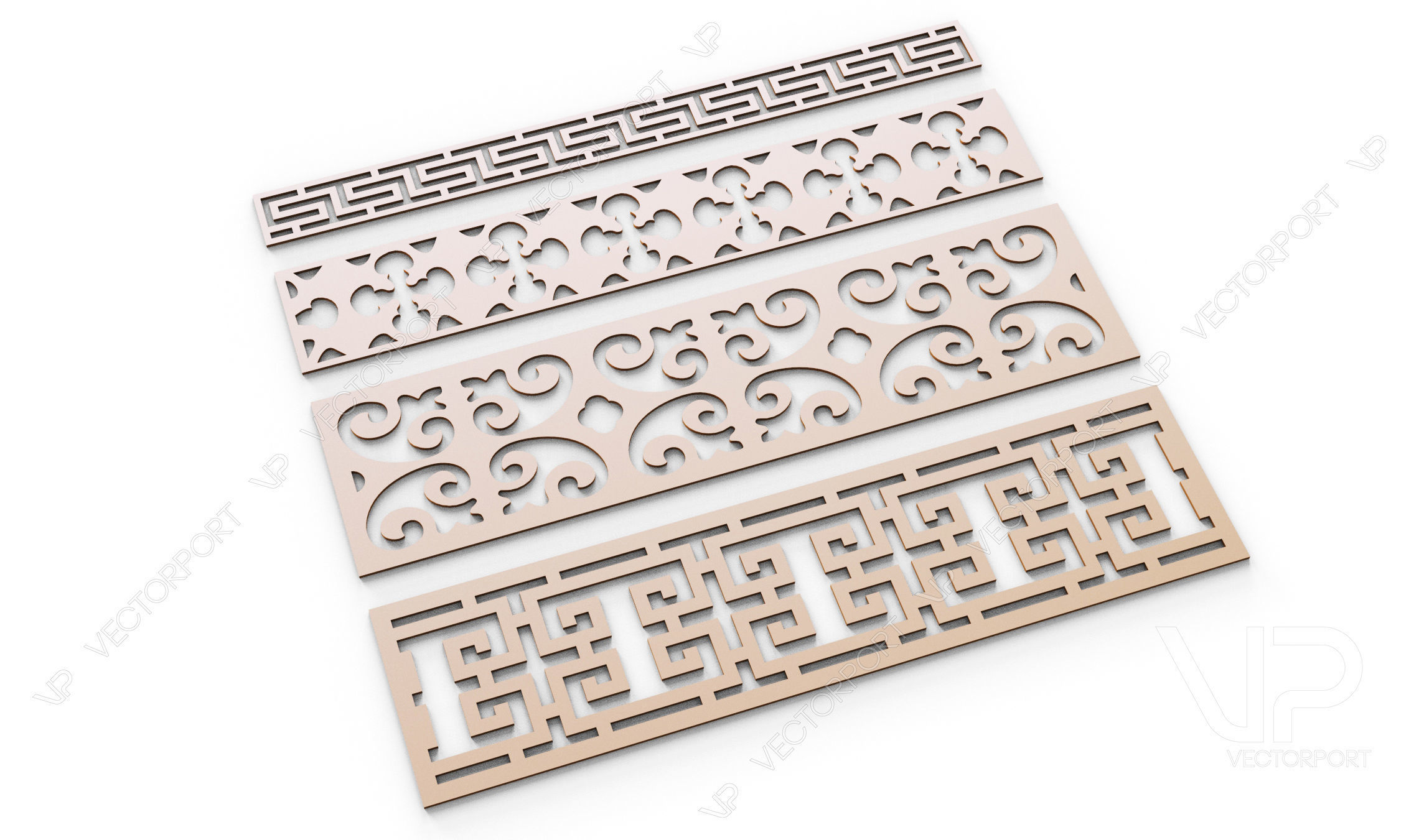 32 3D Decorative wall panels - screen SET 095 3D model_8