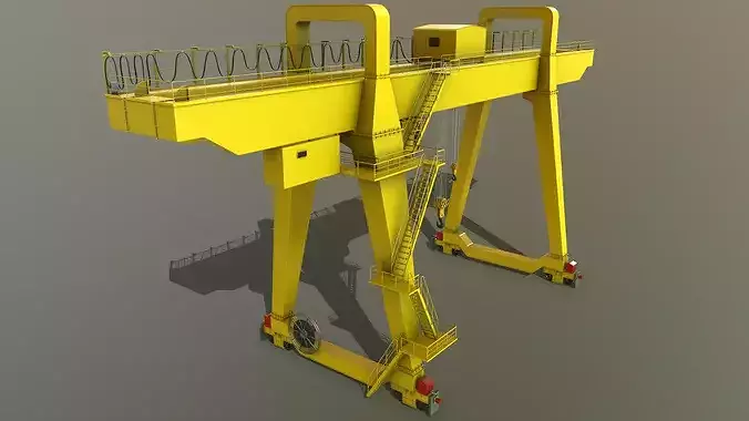 PBR Double Girder Gantry Crane V1 - Yellow Light