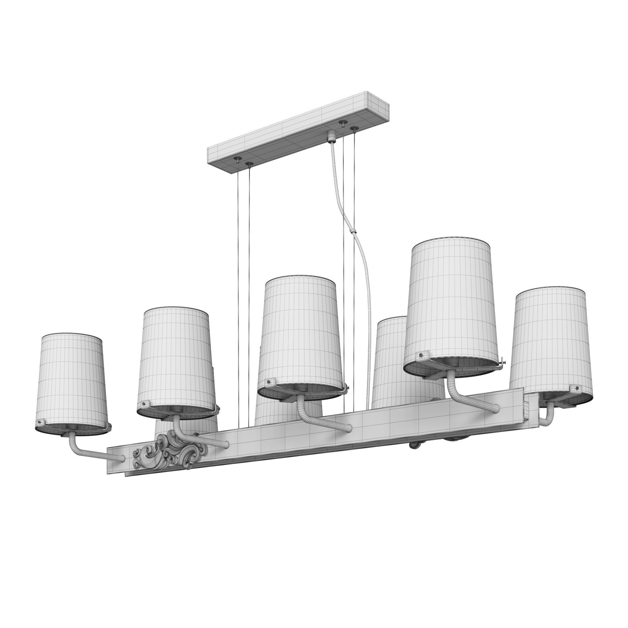 Pendant chandelier Maytoni Landmark MOD040PL-08CH 3D model_2