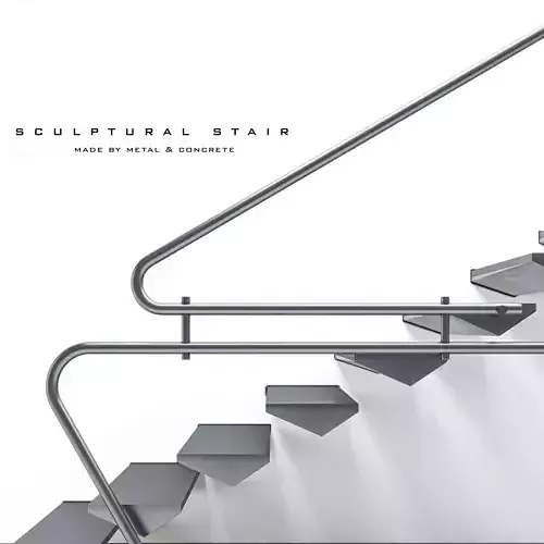 Metal-stair-01 sculptural staircase