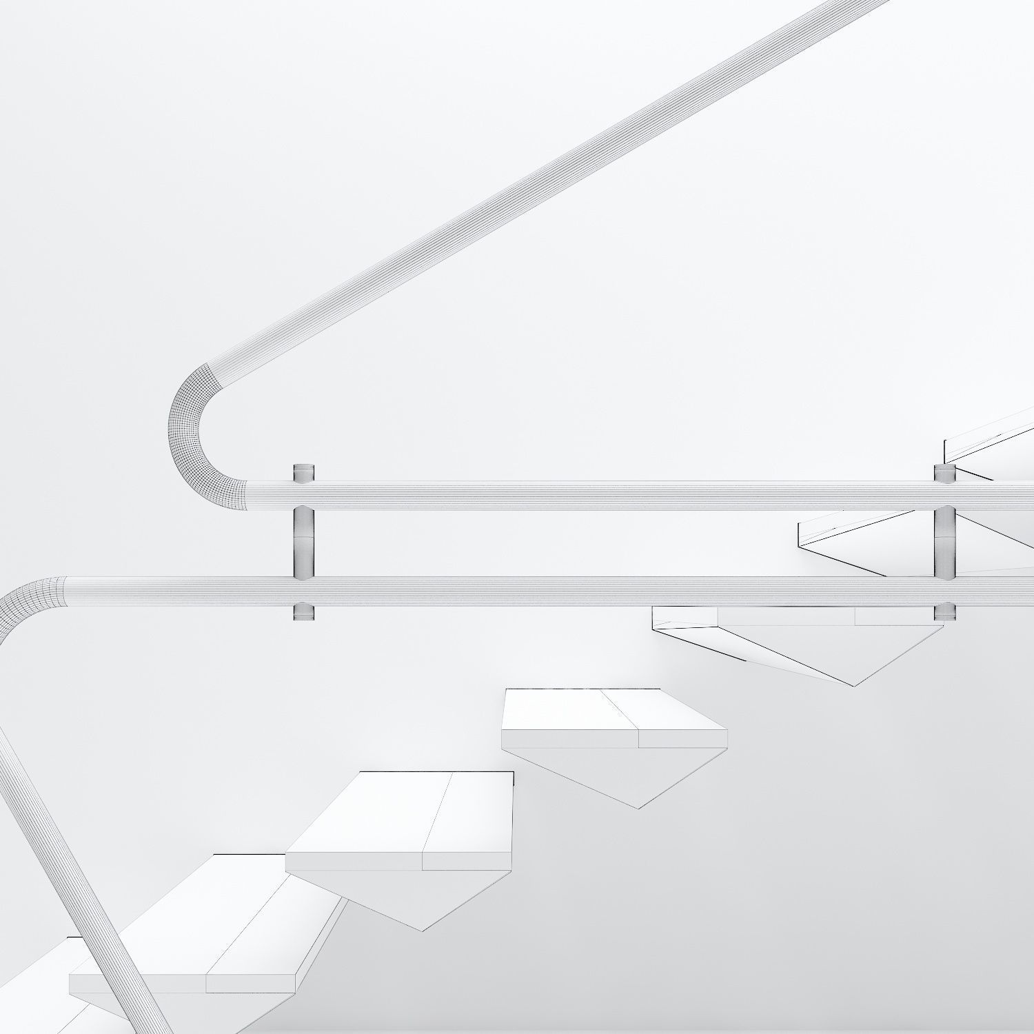 Metal-stair-01 sculptural staircase 3D model_2