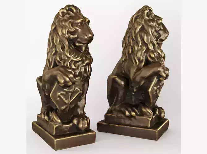 Lion sculpture bronze