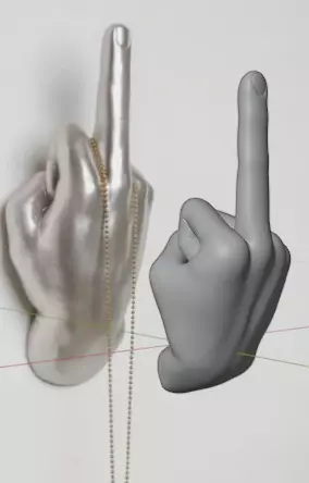 hand f sign 3D print model