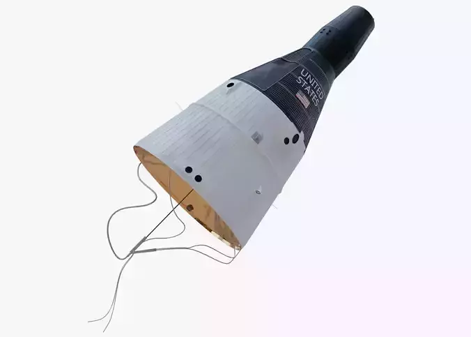 Gemini Capsule Low-poly 3D model