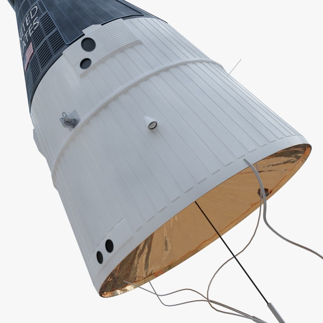 Gemini Capsule Low-poly 3D model_4