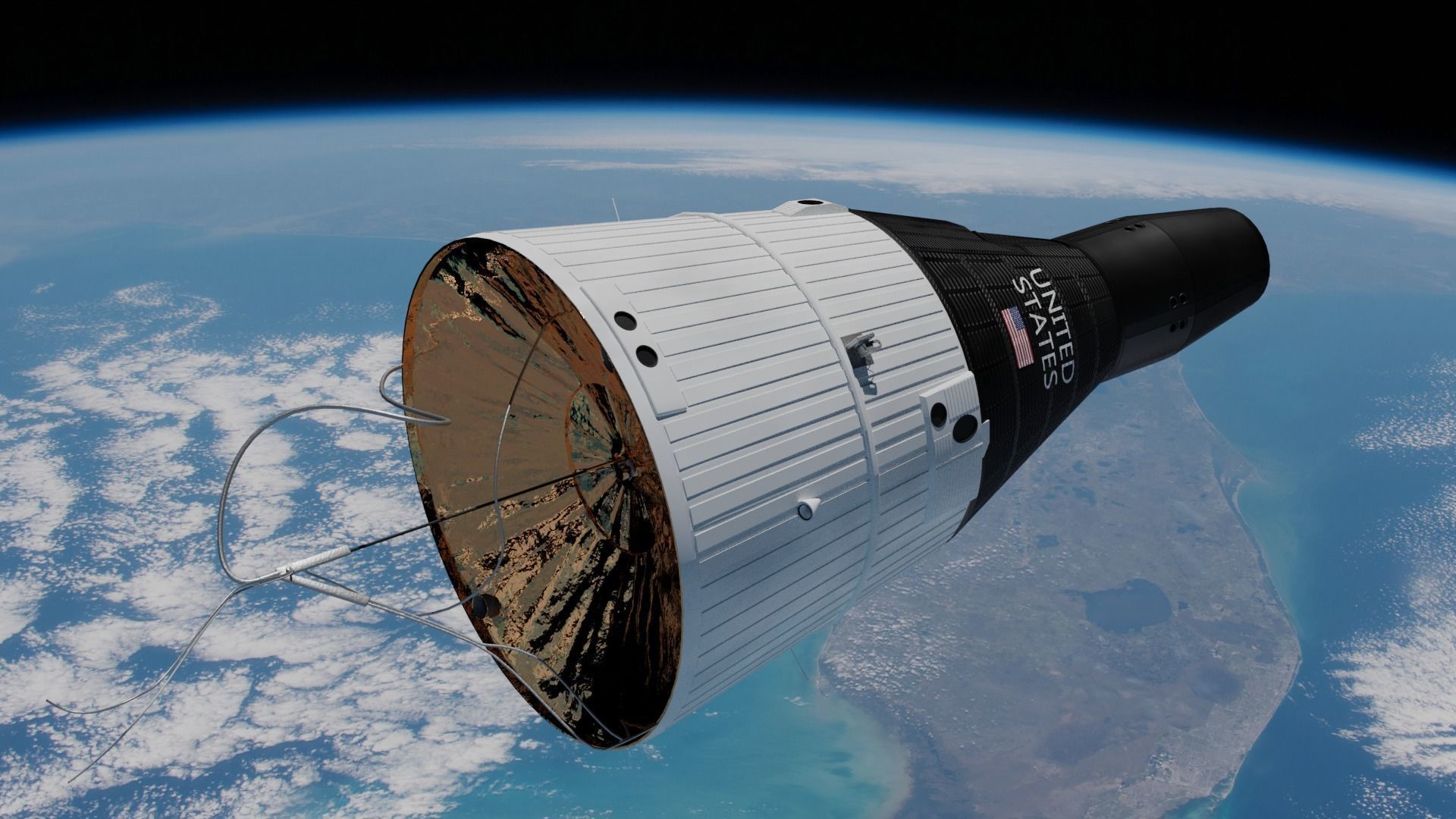 Gemini Capsule Low-poly 3D model_8