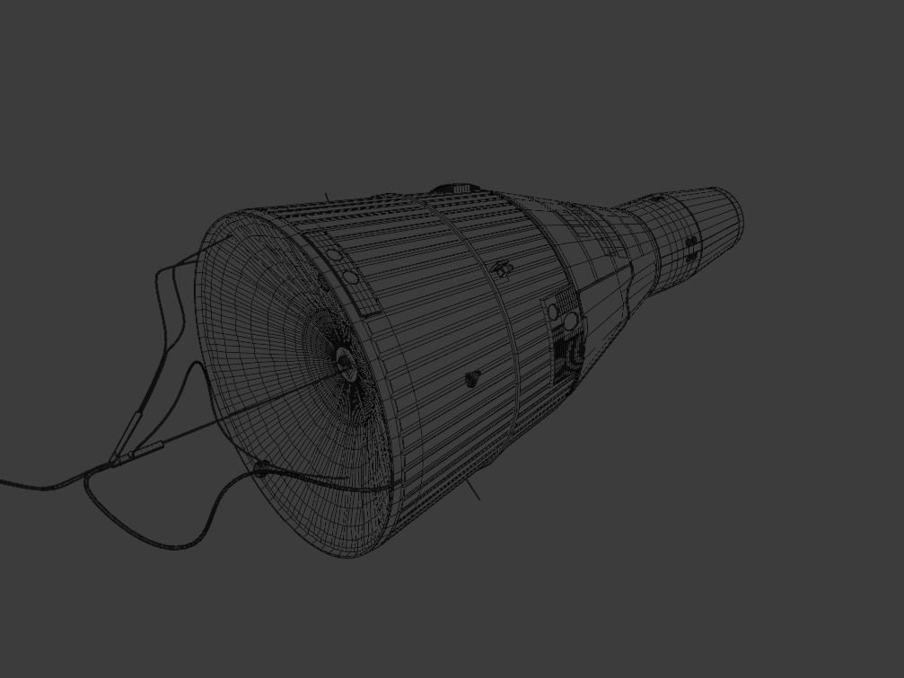 Gemini Capsule Low-poly 3D model_13