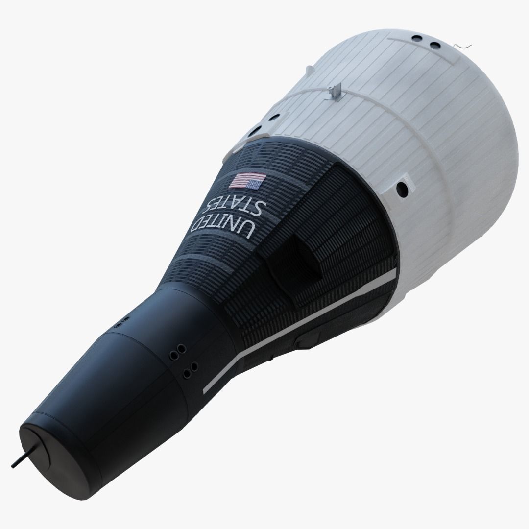 Gemini Capsule Low-poly 3D model_2