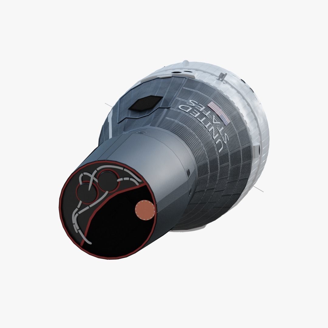Gemini Capsule Low-poly 3D model_5