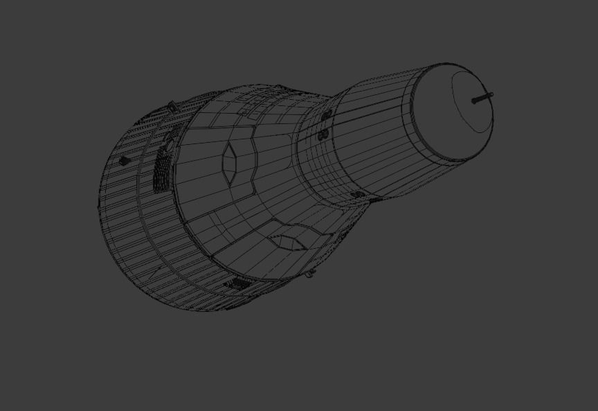 Gemini Capsule Low-poly 3D model_14