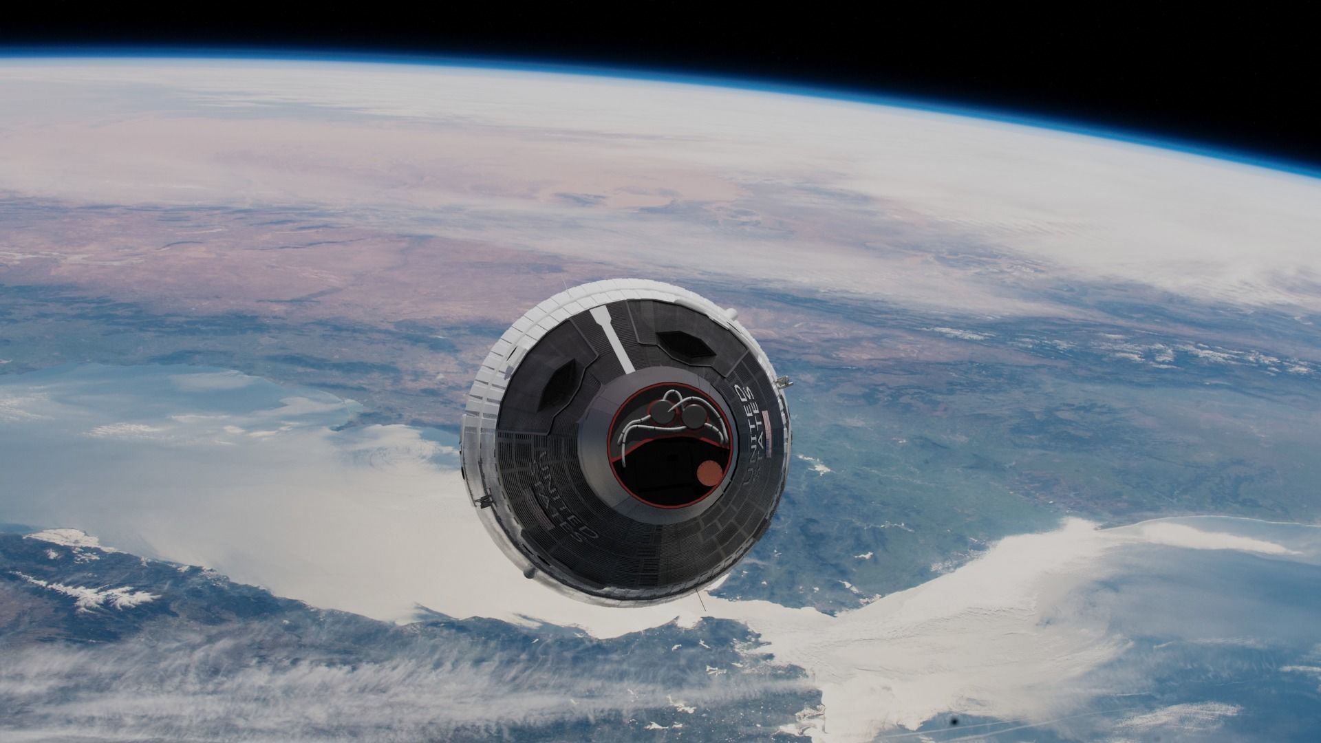 Gemini Capsule Low-poly 3D model_12