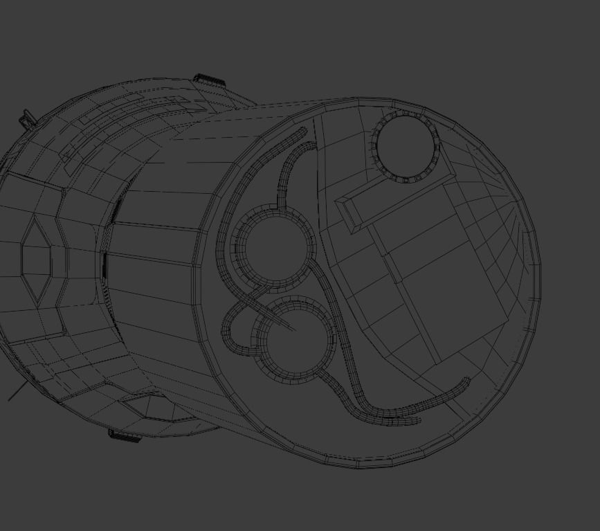 Gemini Capsule Low-poly 3D model_16