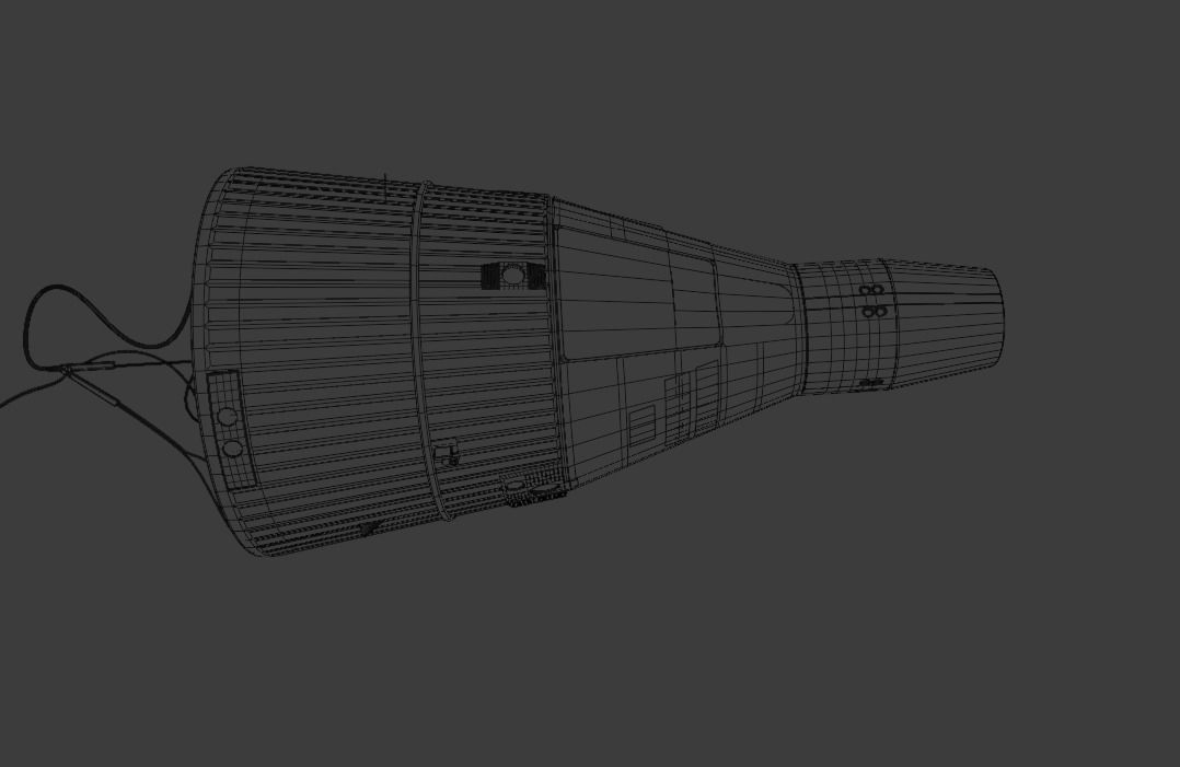 Gemini Capsule Low-poly 3D model_17