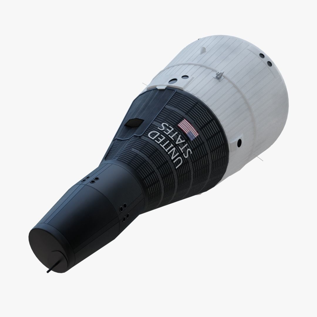 Gemini Capsule Low-poly 3D model_1
