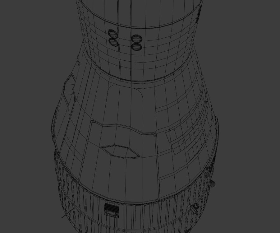 Gemini Capsule Low-poly 3D model_15