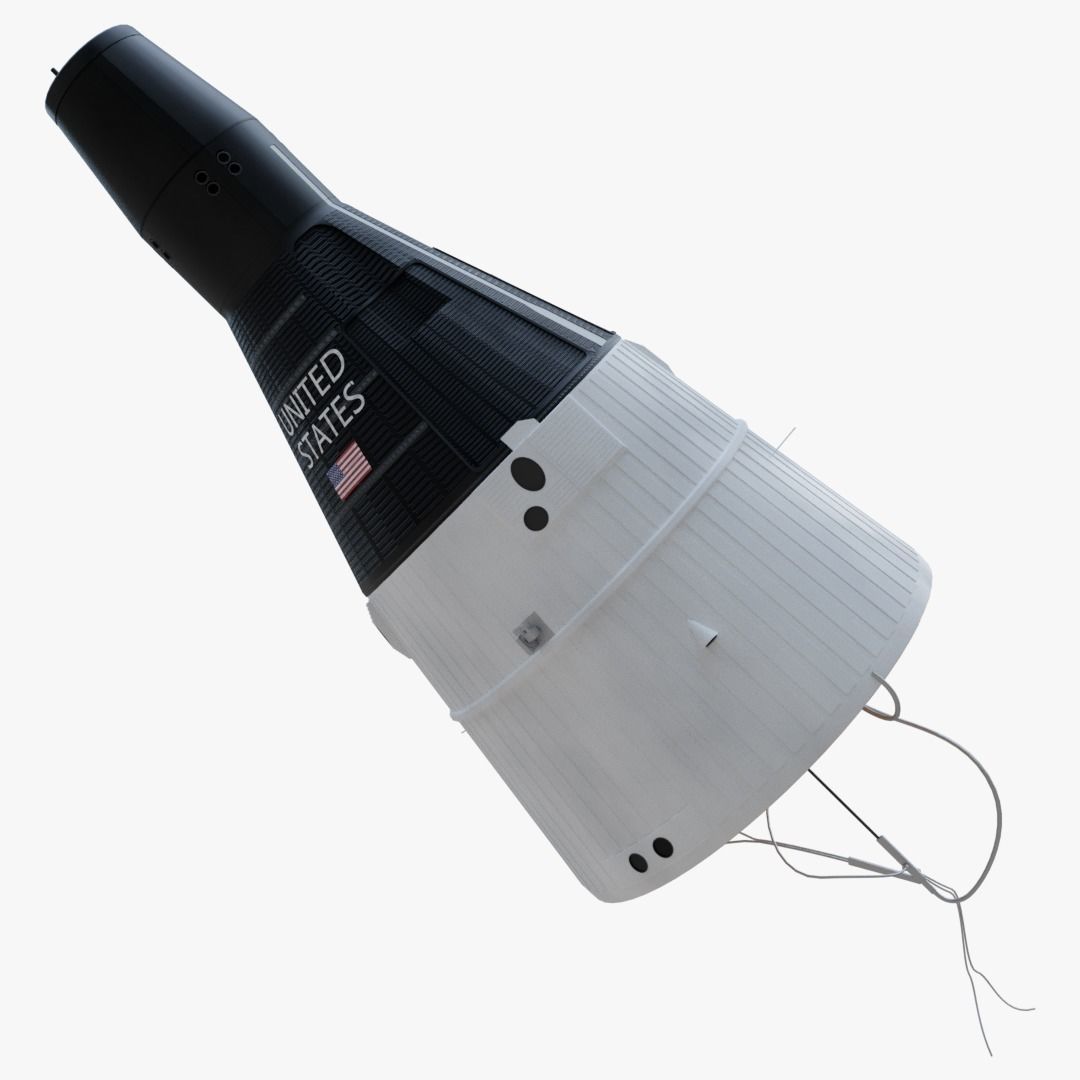 Gemini Capsule Low-poly 3D model_7