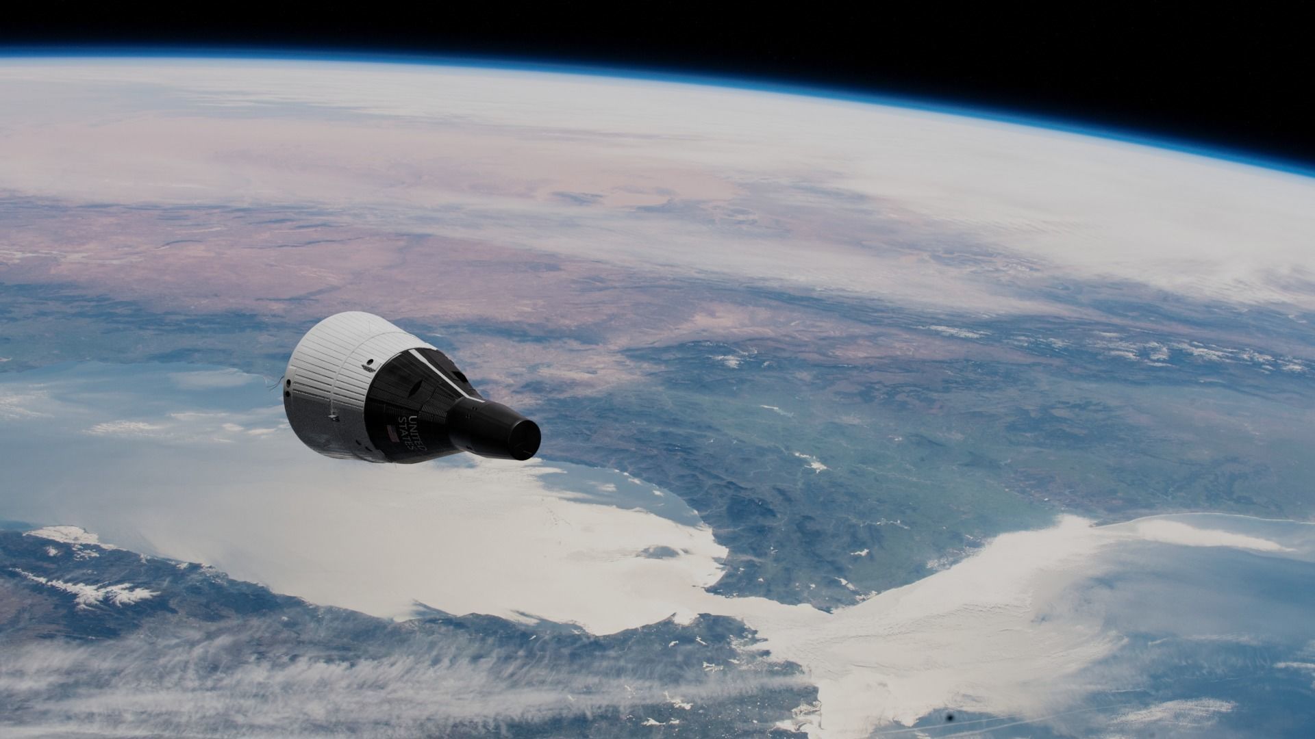 Gemini Capsule Low-poly 3D model_10