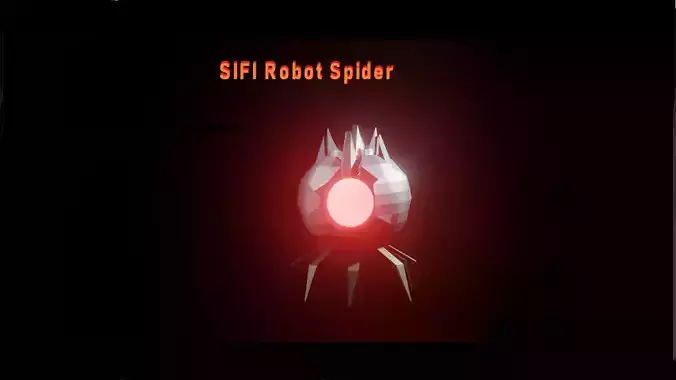 SIFI Robot Spider Low-poly 3D model