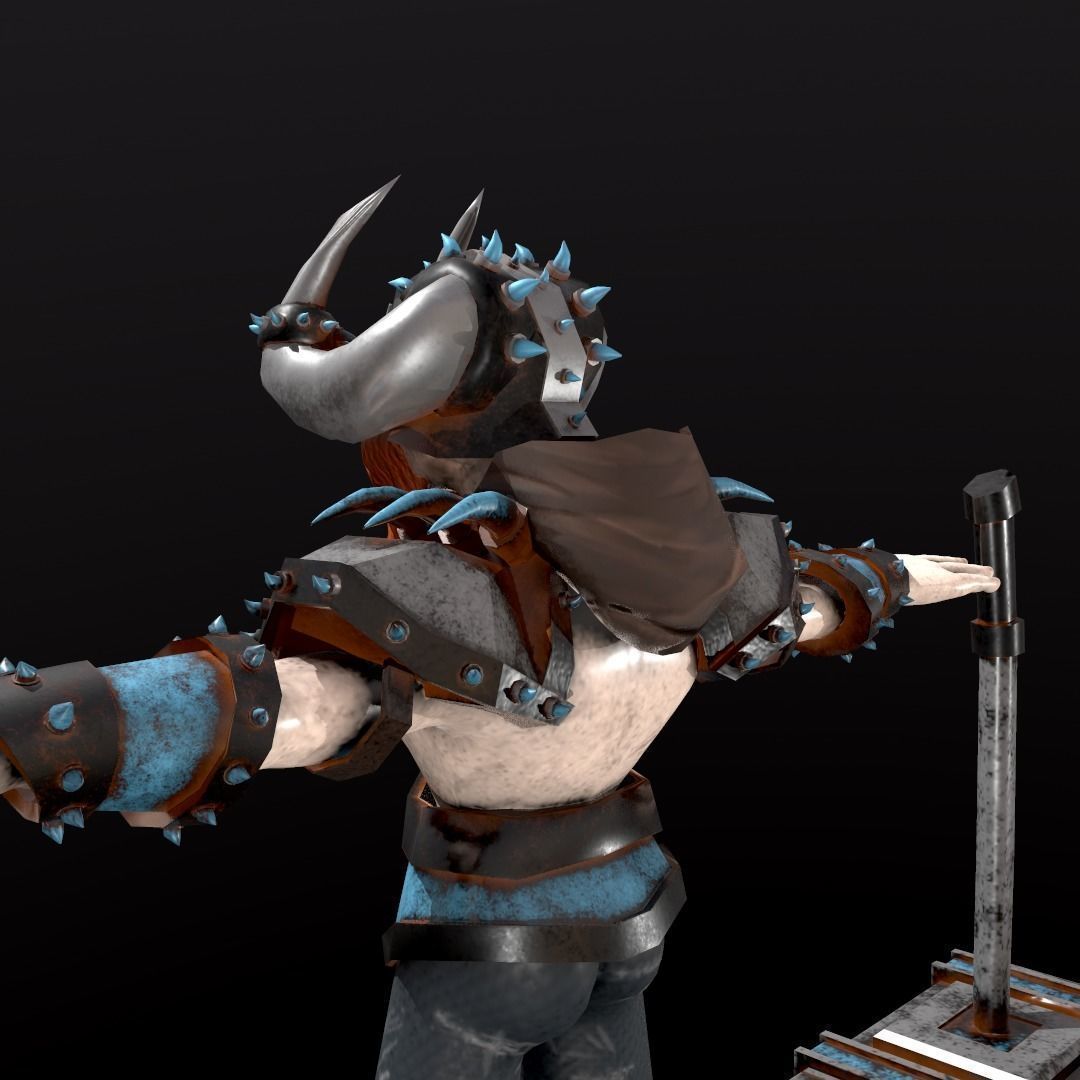 Viking DnD Character Stylized 3D printing miniature model 3D print model_10