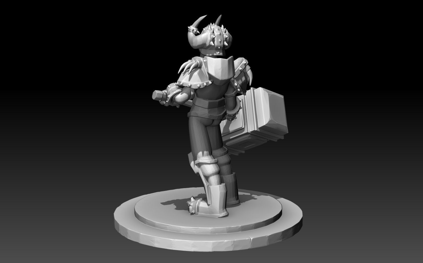 Viking DnD Character Stylized 3D printing miniature model 3D print model_3