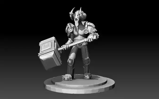 Viking DnD Character Stylized 3D printing miniature model 3D print model