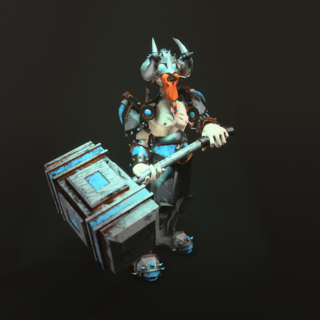 Viking DnD Character Stylized 3D printing miniature model 3D print model_2