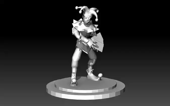Joker DnD Character Stylized miniature 3D print model 3D print model